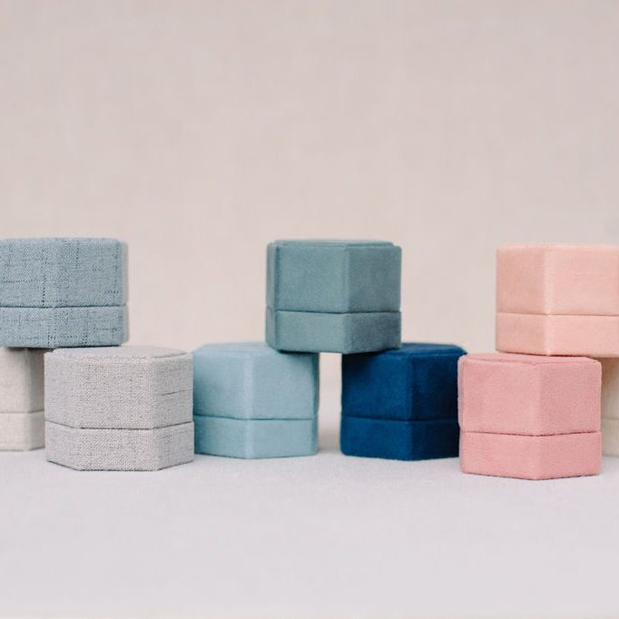 Hexagon Suede Ring Box image 2