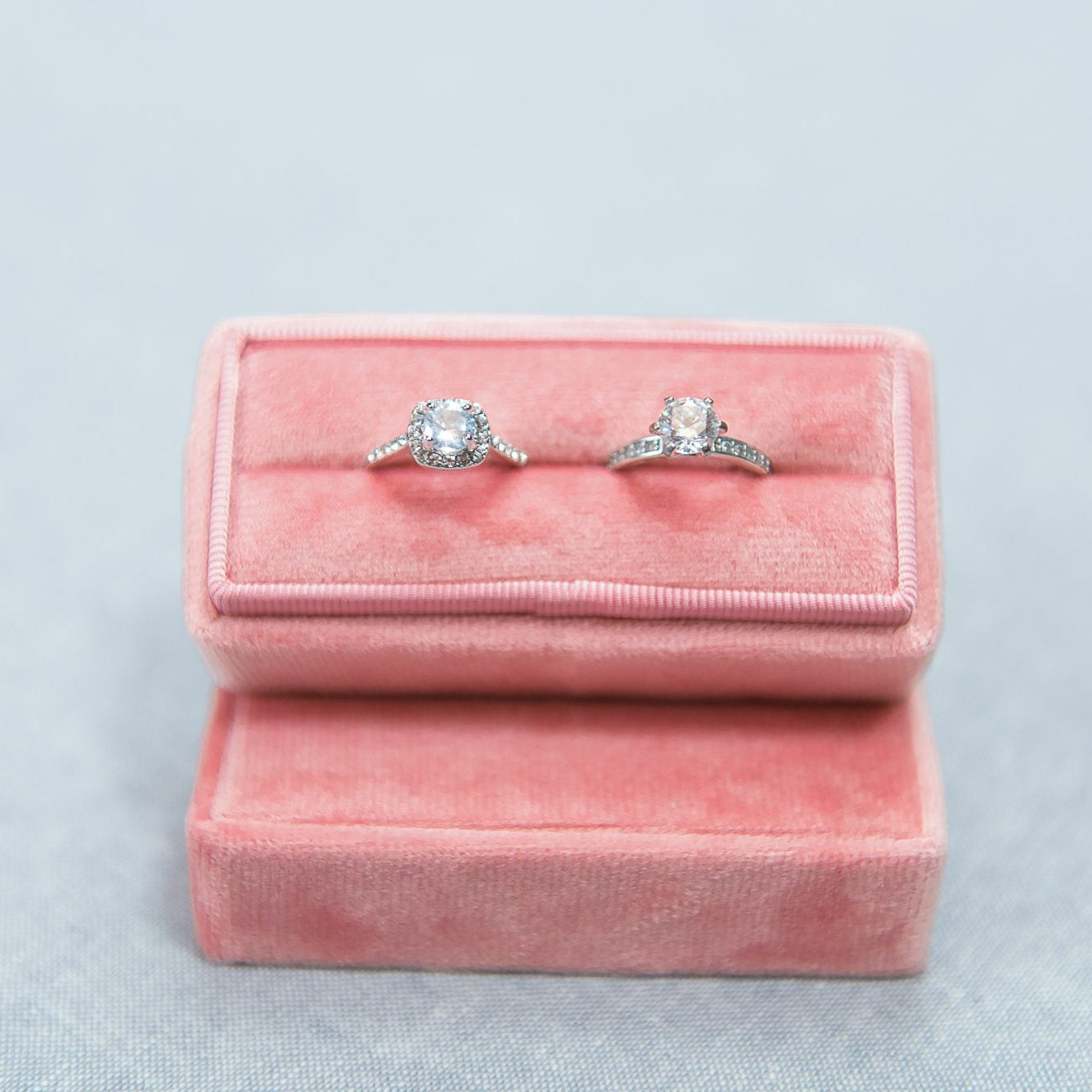 Rectangle Velvet Single Slot Ring Box image 2
