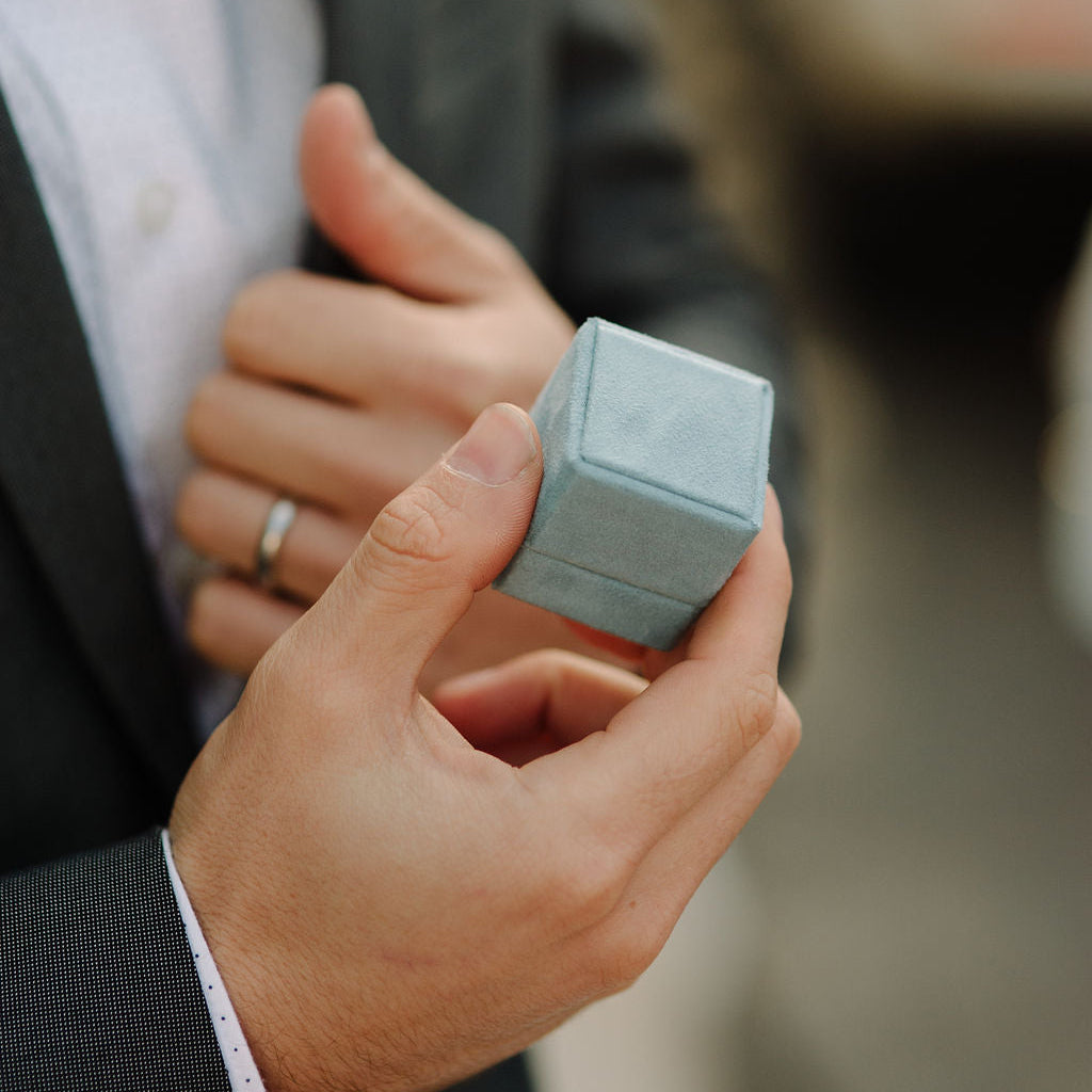 Square Suede Ring Box