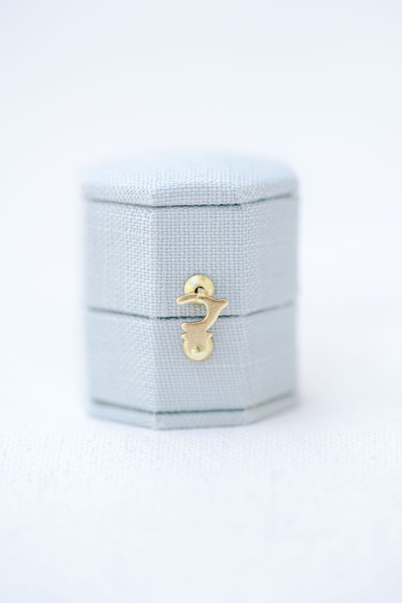 Mini Octogon Heritage Petite Box - Soft Mist Blue Linen image