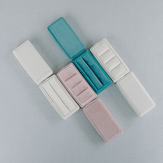 Rectangle Velvet Single Slot Ring Box image 10