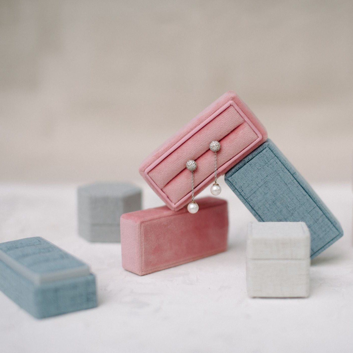 Rectangle Velvet Single Slot Ring Box image 7