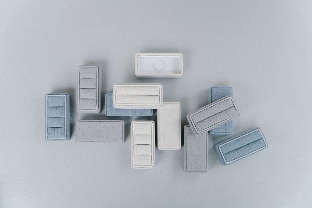 Rectangle Linen Single Slot Ring Box image 7
