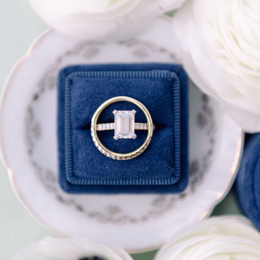 Square Suede Ring Box