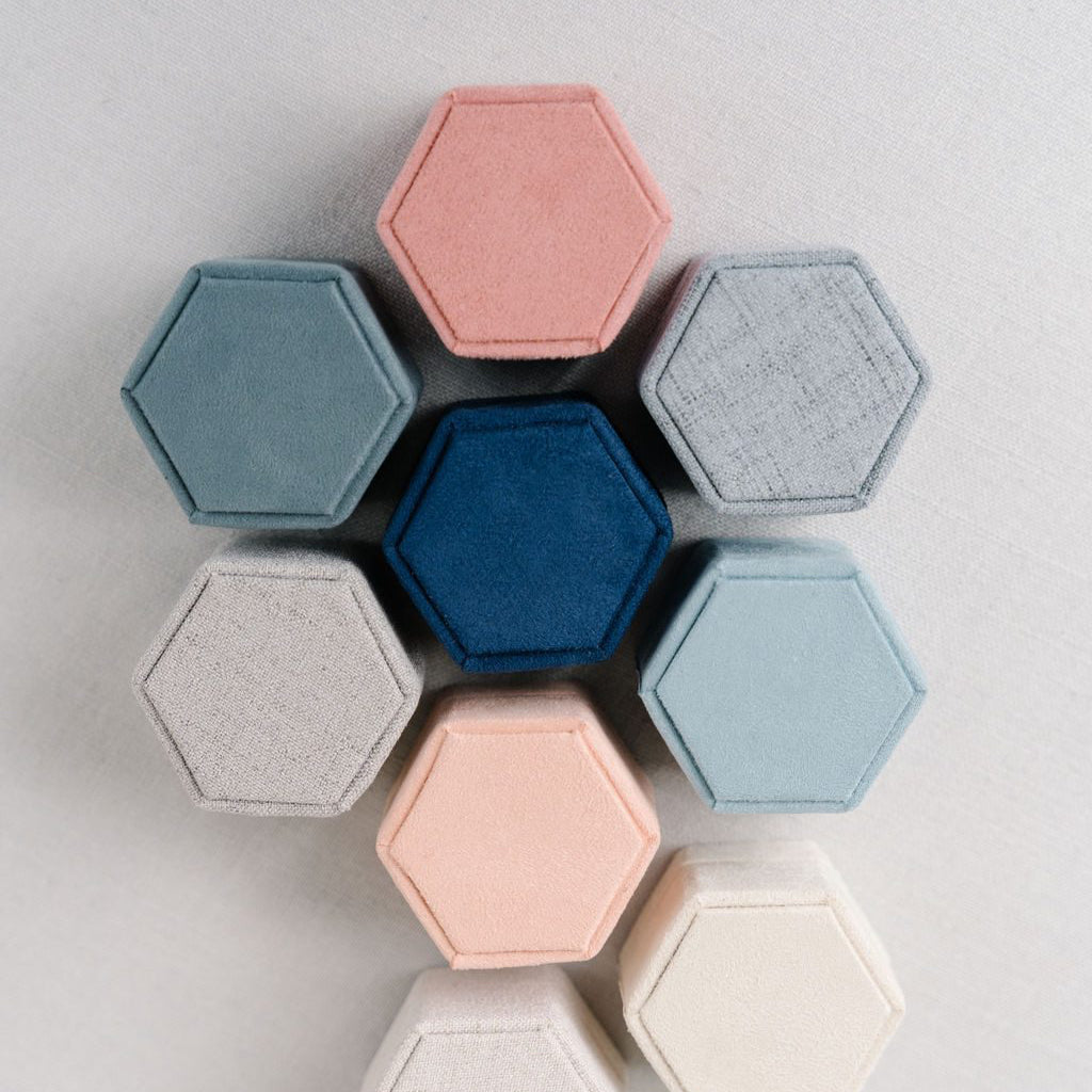 Hexagon Suede Ring Box image 0