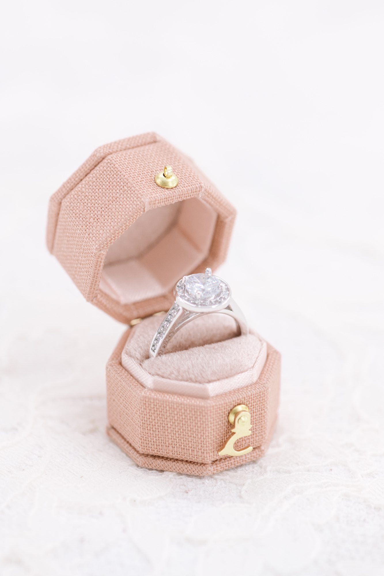 Mini Octogon Heritage Petite Box - Parisian Pink Linen image