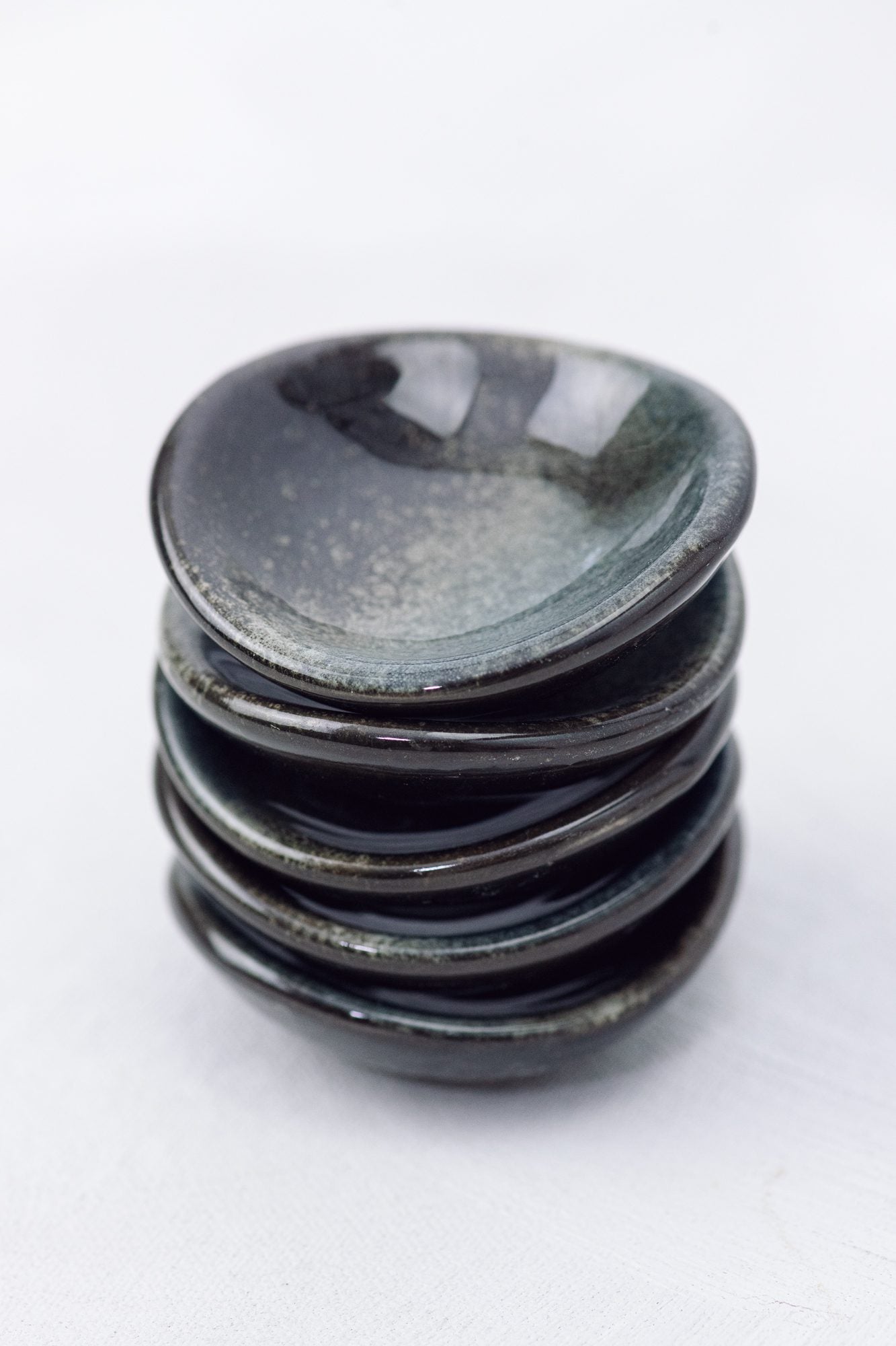 Petite Ring Dishes - Marbled Black image